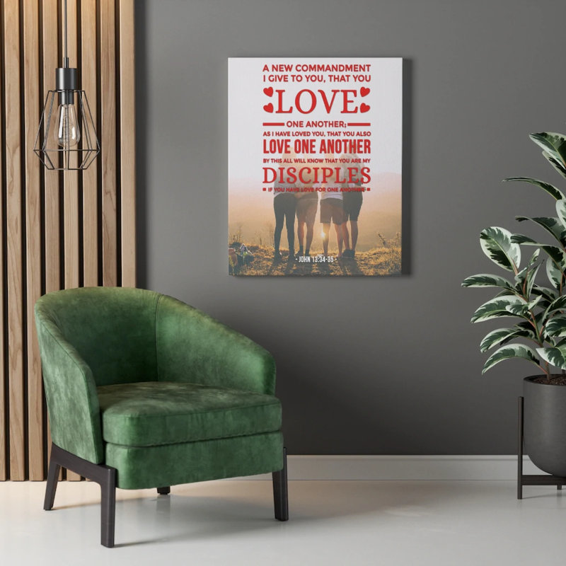 Love One Another - Wrapped Canvas Print, 41cm H x 30cm W