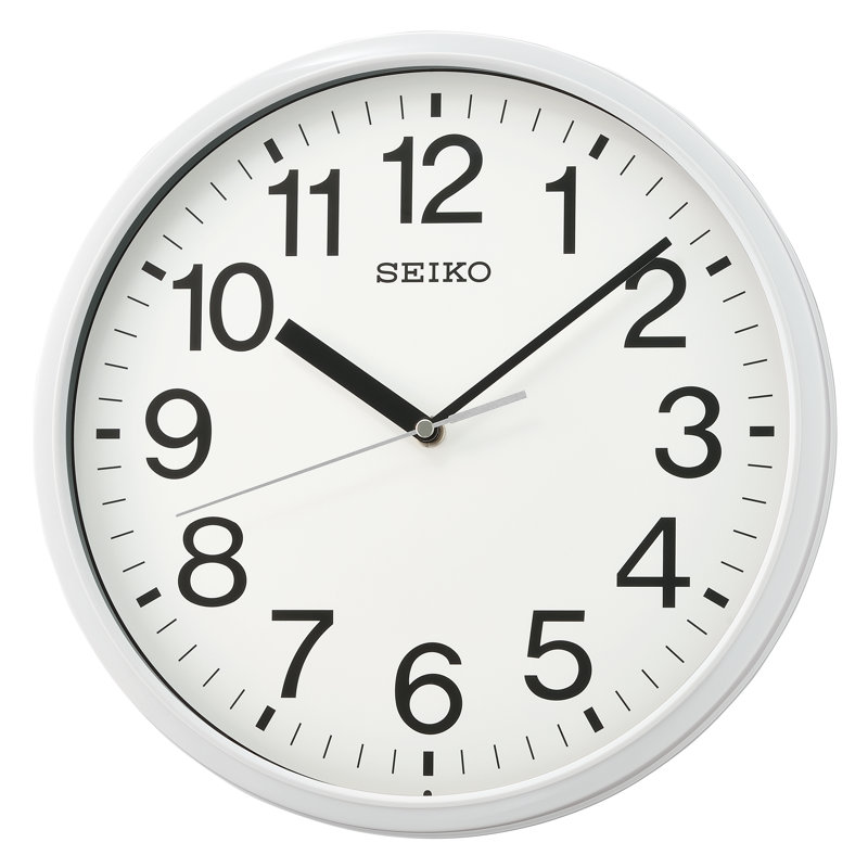 QXA756WLH Wall Clock, White, White