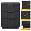 Ensemble de 3 armoires de rangement basses à 3 tiroirs, commode compacte moderne pour chambre à coucher, salon ou vestibule-87081590