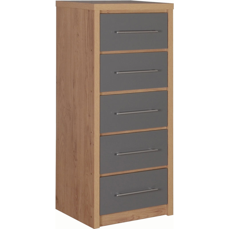 Louisa 5 Drawer Chest, Grey