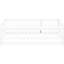 Lit simple au sol - pin blanc, structure stable simple, blanc, bois de pin