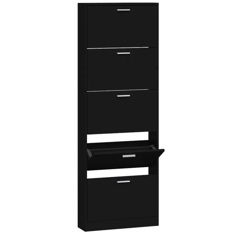 15 Pair Shoe Flip Down Shoe Storage, Black
