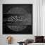 Art sur toile noir et argenté d'Allah - Idéale décoration intérieure et cadeau Ramadan Eid