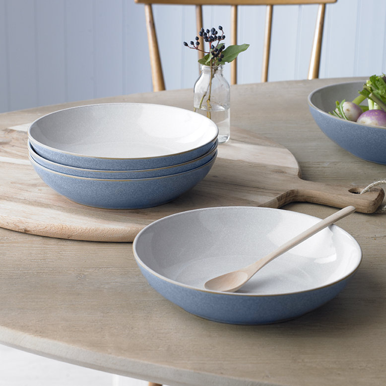Denby Elements Pasta Bowls, Blue