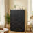 6-Drawer Large Storage Cabinet With Sturdy Construction Wood Storage Organizer For Closet-1883003651