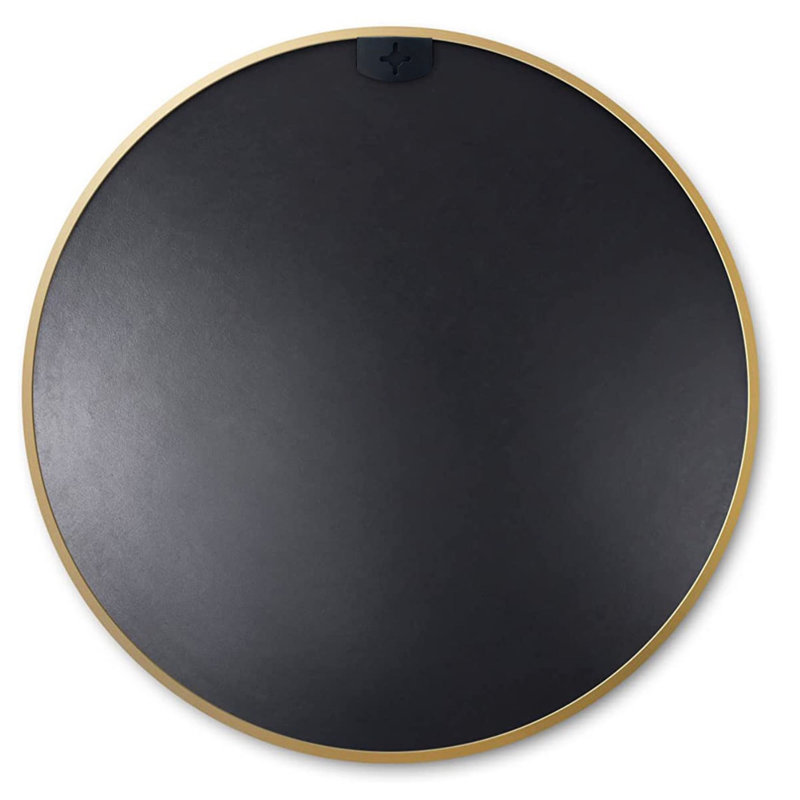 Metal Round Bathroom Mirror, Gold, 20" x 20"