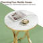 Table d'appoint pour canapé polyvalente, table de bout ronde chic, table basse étroite