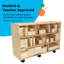 9 Compartment Manufactured Wood Shelving Unit