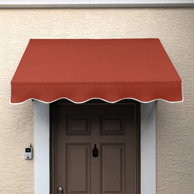 Auvent fixe en tissu acrylique San Francisco Awntech, H 24 po x l 52,5 po x P 36 po, Terre cuite