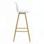 Tabouret de bar rembourré en similicuir avec pieds-816461013