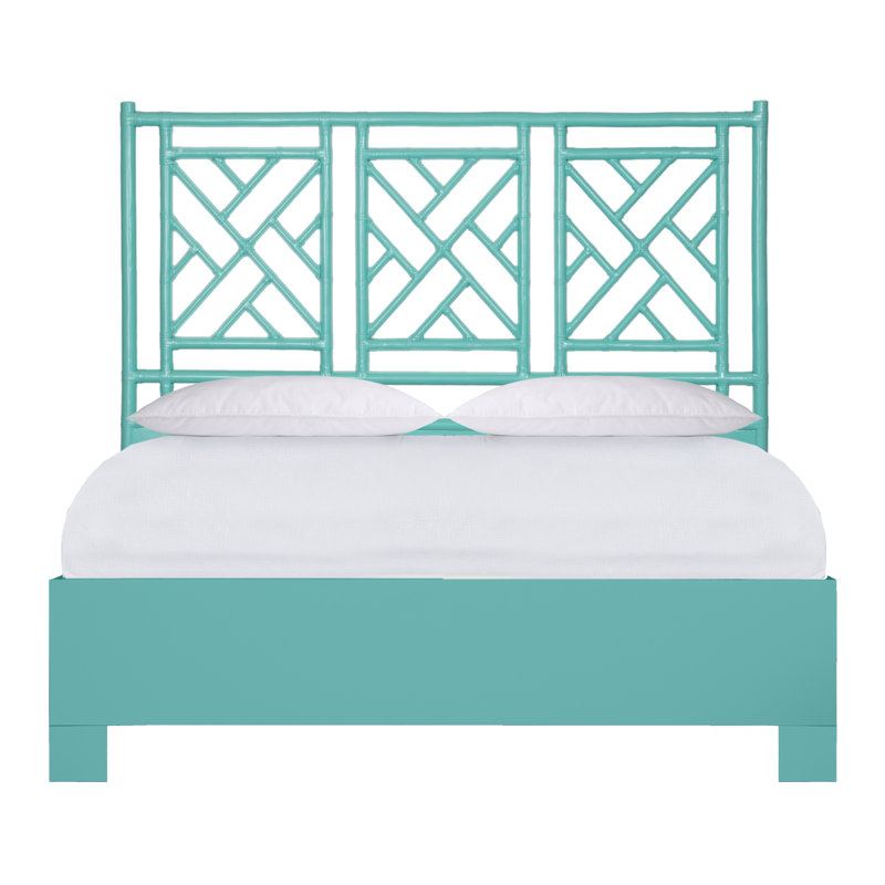 Chippendale Standard Bed, Queen, Turquoise