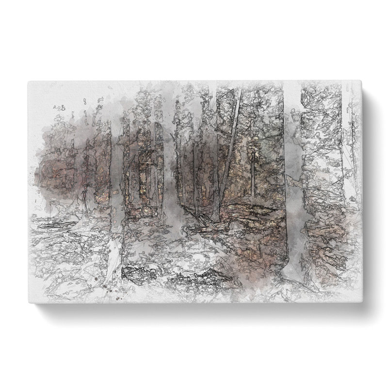 Within The Woods - Wrapped Canvas Painting, 60cm H x 91cm W x 3cm D