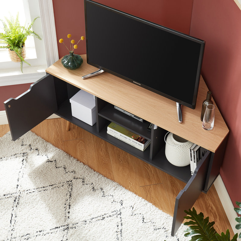Southington TV Stand for TVs up to 49", Grey/Wood