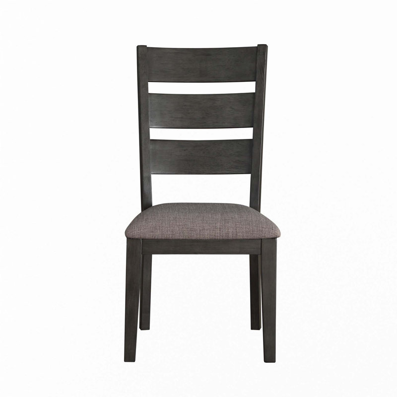 Ensemble de 2 chaises d'appoint transitionnelles avec cadre en bois et siège rembourré en tissu au look neutre