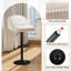 Upholstered Adjustable Height Bar Stool