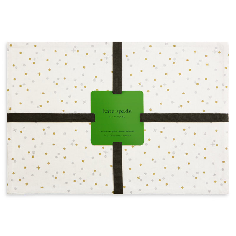 Kate Spade New York Celebration Confetti Dot Holiday Reversible Placemats