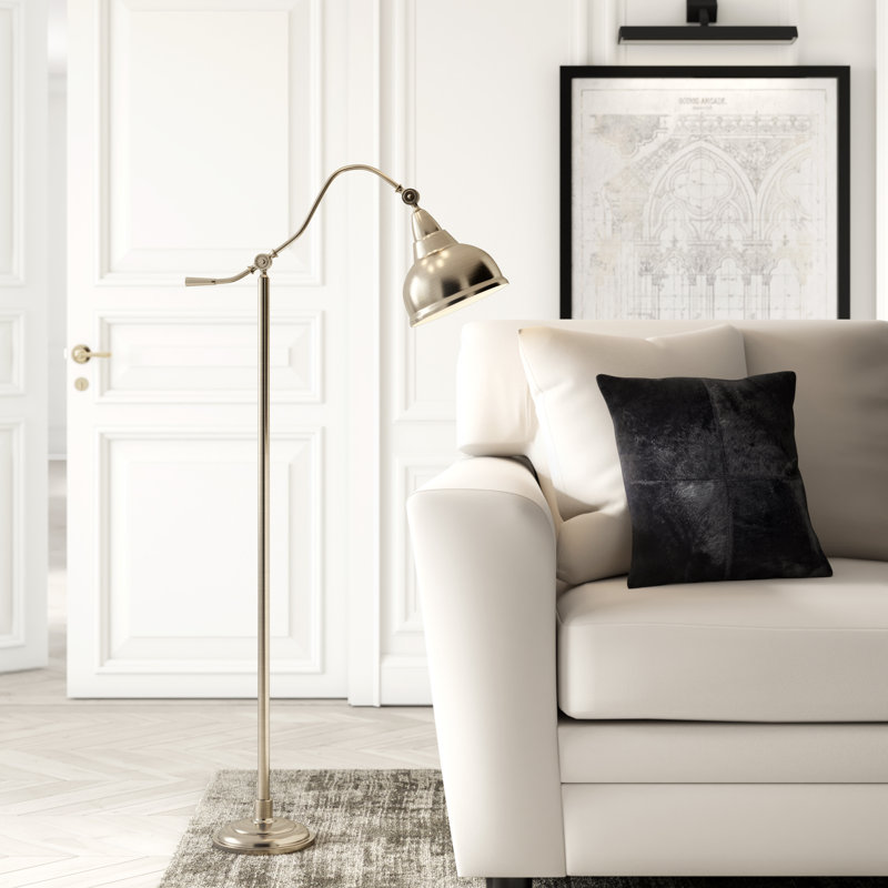 Ukee 63'' Task Floor Lamp, Antique Soft Brass