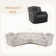 Iserman 4- Piece Modern Upholstered Bluetooth Speaker Cup Holders Power Controlled Recliner Living Room Set