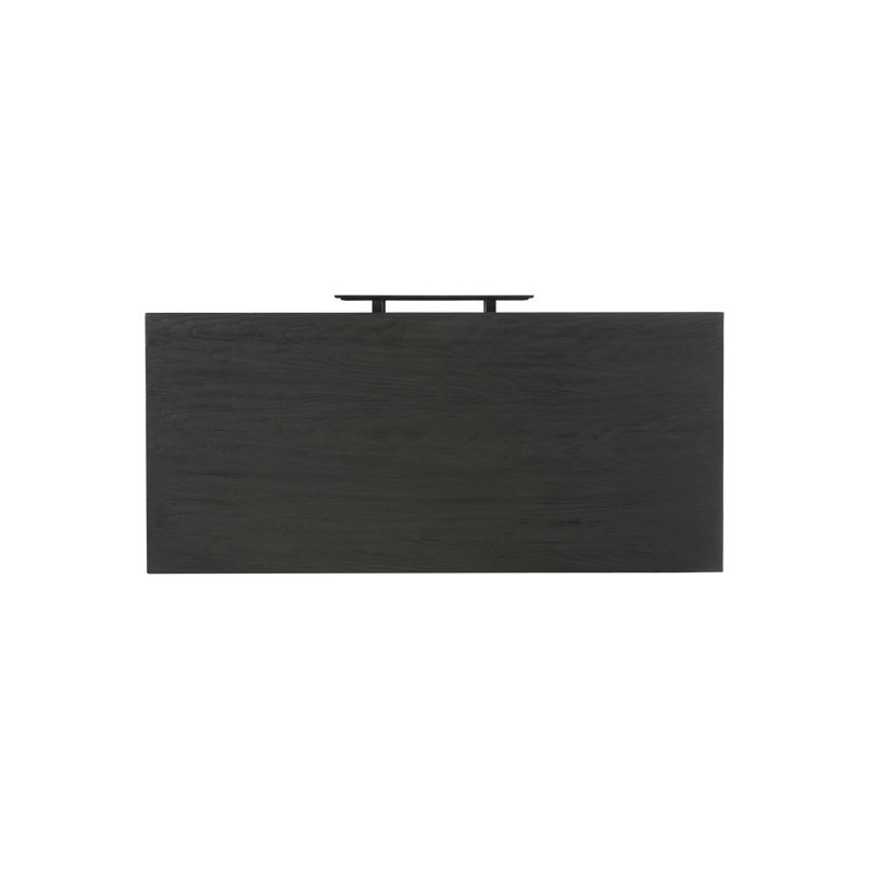 Keali Transitional Black 2-Drawer Nightstand