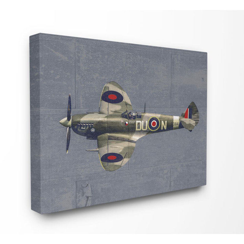 Décoration murale pour enfants à plan militaire air Seybert, H 30 po x l 40 po x P 1,5 po, Toile tendue