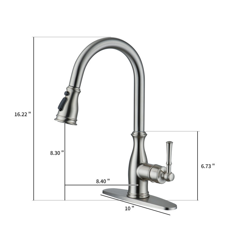Clihome Kitchen Faucet, Brushed Nickel