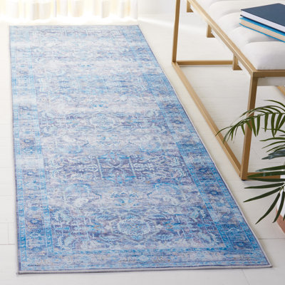 Ahlyvia Oriental Purple/Blue Area Rug