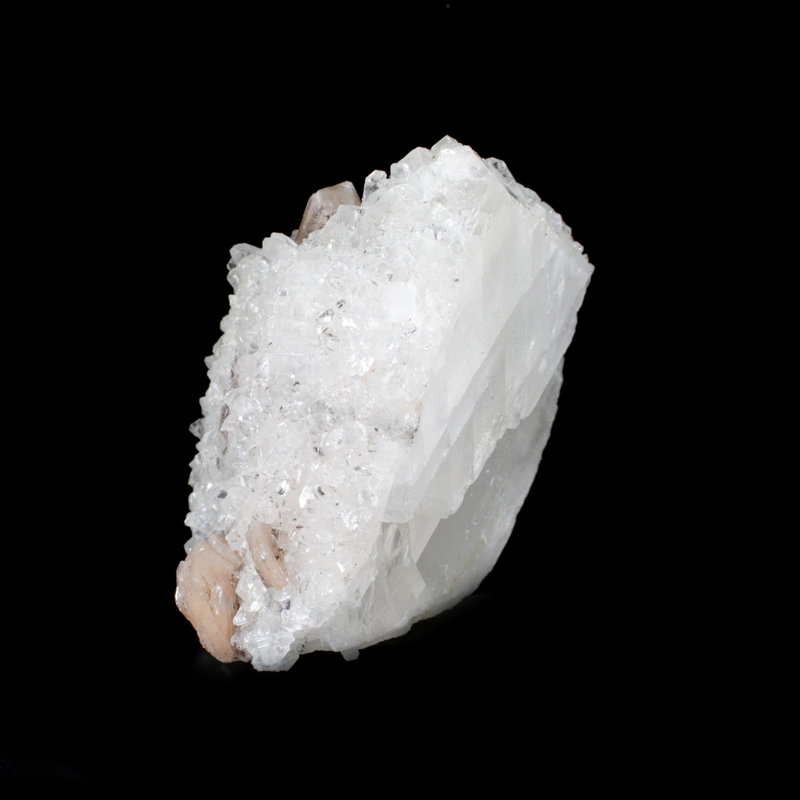 Calcite recouverte d'apophyllite avec stilbite