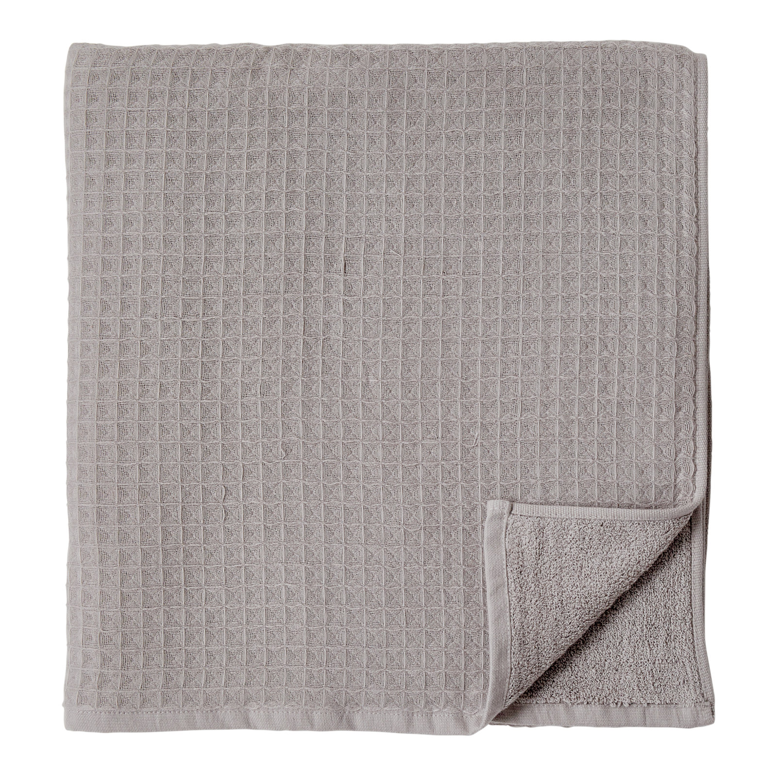 Waffle Twist Cotton Bath Towel, Gray, Bath Towel - 1 Pack