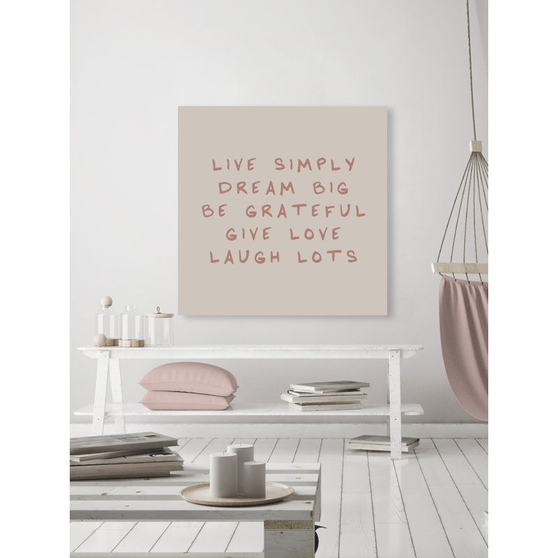 «Laugh Lots», reproduction sur toile tendue, H 12 po x l 12 po x P 1,5 po