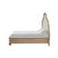 Très grand lit classique en chêne rustique classique avec pieds uniques, tête de lit tapissier pour les chambres traditionnelles et élégantes-203184831