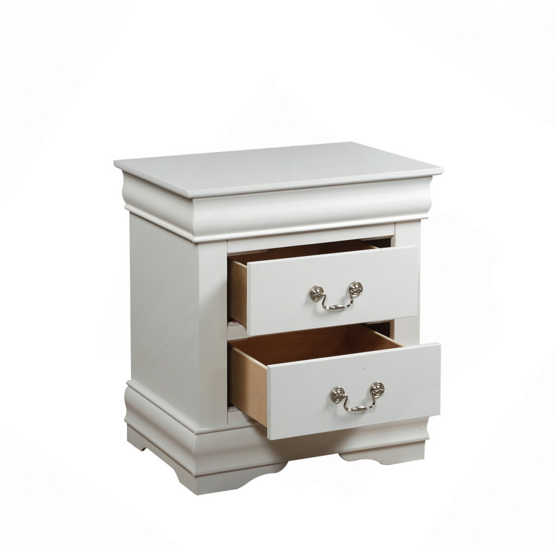 Louis Philippe Nightstand, White