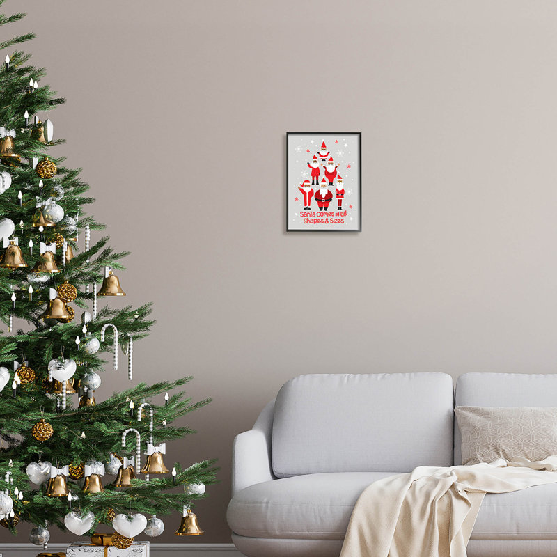 Père Noël toutes formes et at-179, Giclée encadrée noir minuit, H 14 po x l 11 po x P 1,5 po