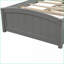 Lit plateforme simple en bois de pin massif avec lit gigogne, sans sommier, gris pour chambre à coucher / chambre d'amis-336830037