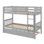 Lit superposé simple en bois d'hévéa avec lit gigogne, transformable en deux lits séparés-906162804