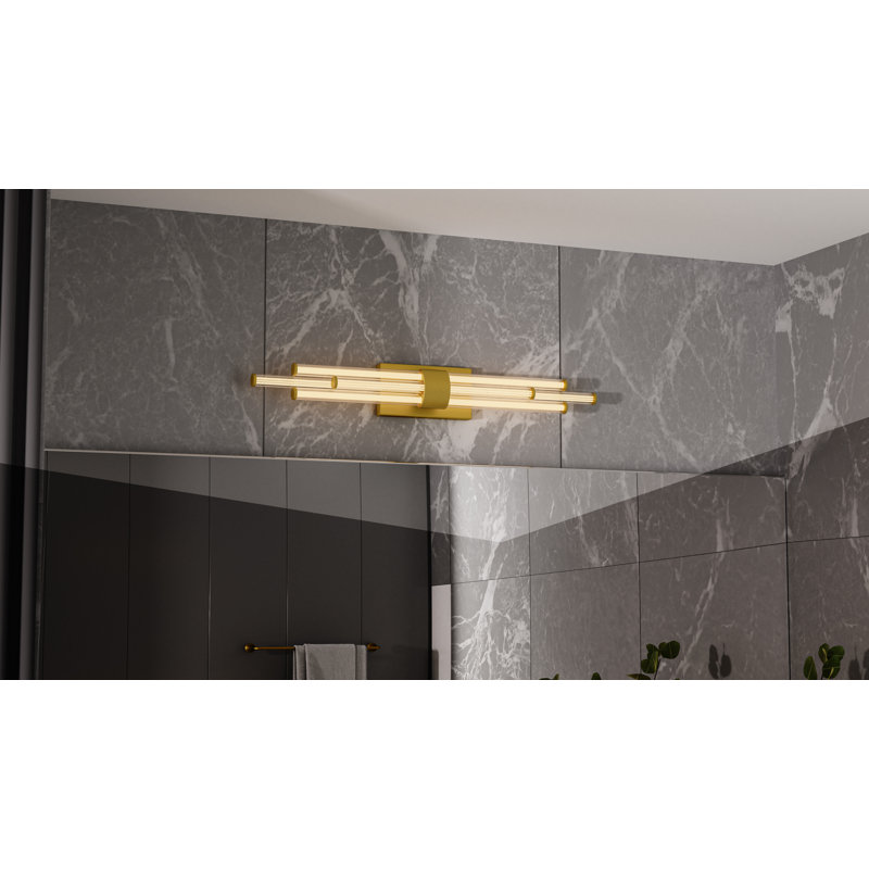 Talbott Integrated LED Bath Light With CCT Switch, Brushed Gold
