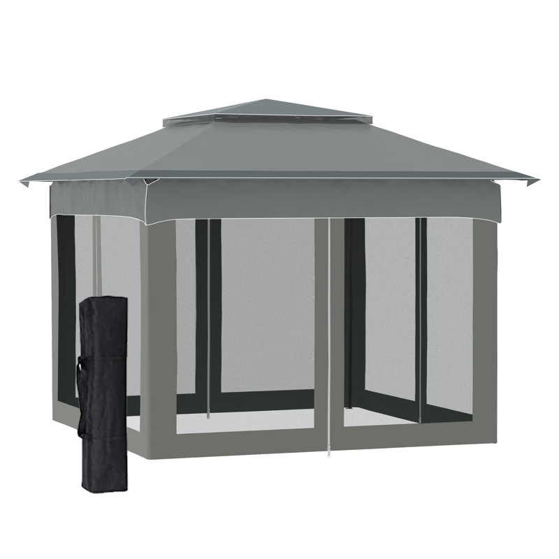 Abri de jardin escamotable extérieur gris foncé Outsunny