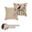 Housse et insert de coussin décoratif carré en polyester Nase