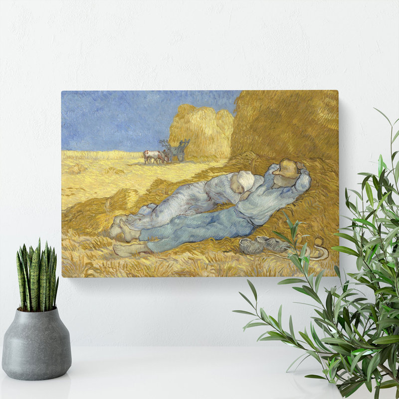 The Siesta by Vincent Van Gogh - Wrapped Canvas Painting, 35cm H x 50cm W x 3cm D