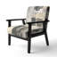 Makeia - Glam Dancing Shape I - Fauteuil d'appoint rembourré en velours moderne