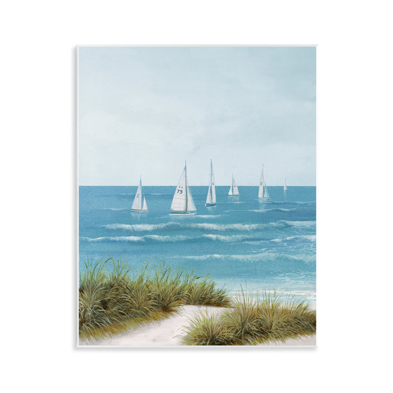 «Sail Away Beach Seascape», plaque murale par Lorenzo Collective