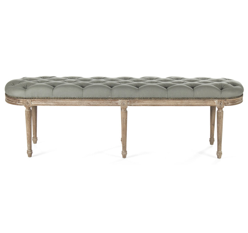 Michel Upholstered Bench, Asparagus Green