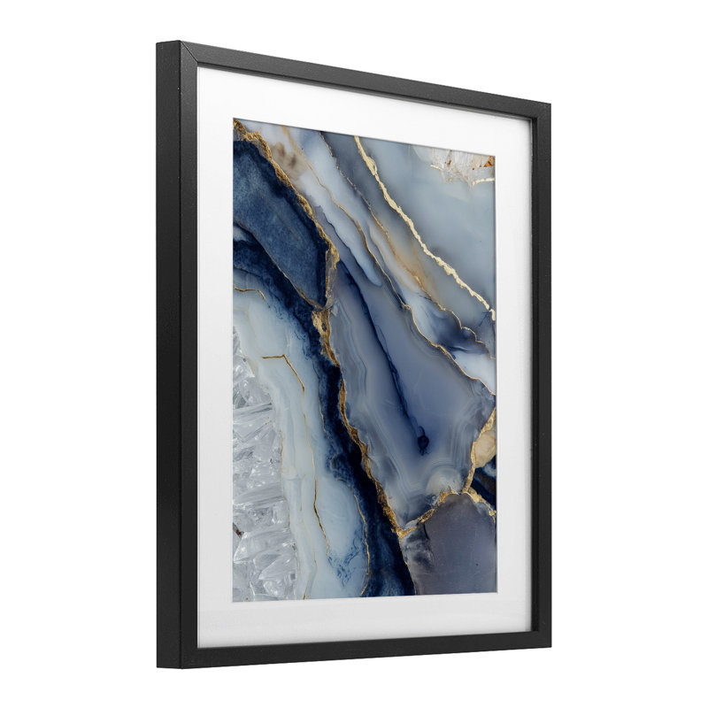 «Crystal Twilight Cracks», reproduction encadrée sous verre, conception de Svetlana Aleynikova, H 21 po x l 17 po