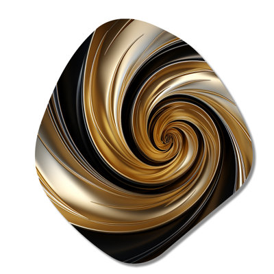 Catharine - Abstract Spirals Nebula Shape Asymmetric Metal Wall Art