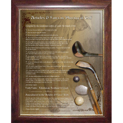 Rules of Golf, reproduction encadrée