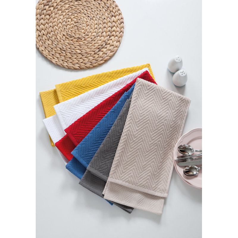 Cotton Jacquard Dish Cloth Kitchen Towel, Beige
