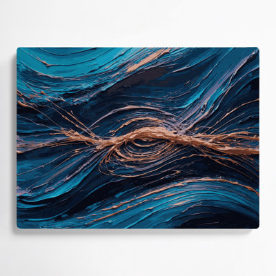 SciFi Magnetic field visualizations Gray Metal Wall Art