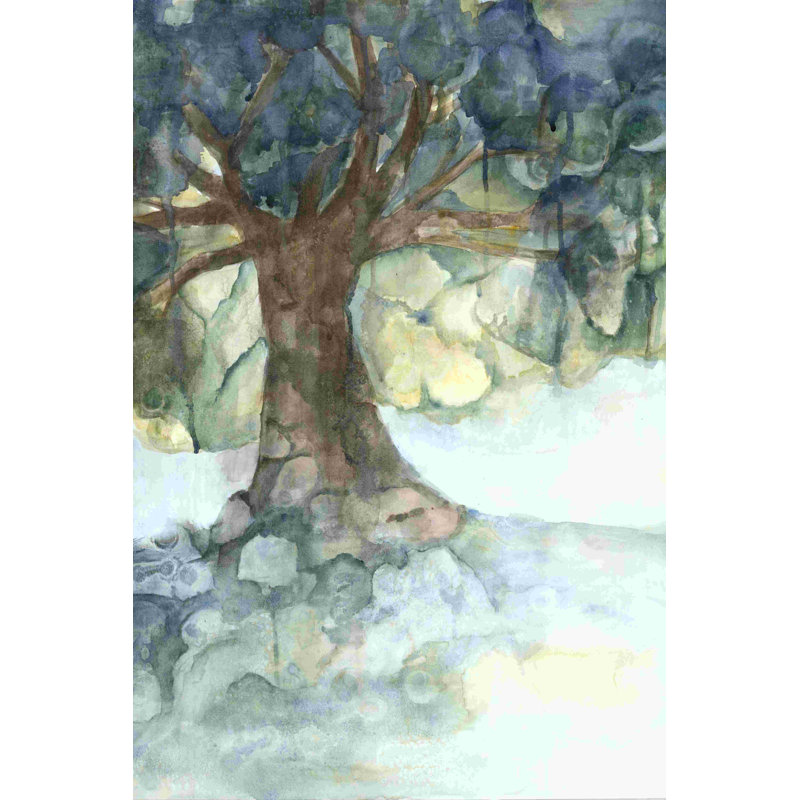 Watercolor Tree 3 - Impression sur toile tendue, H 18 po x l 12 po