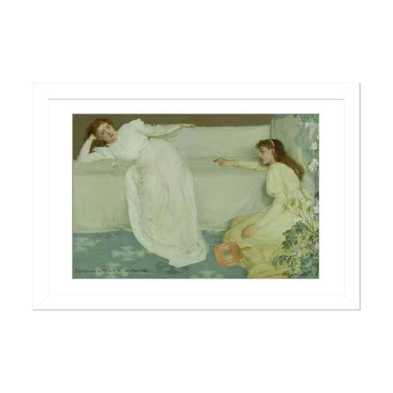 Symphonie en blanc, n ° 3 - reproduction d'art murale - papier d'art encadré, 16 po x 24 po, Papier encadré, Blanc