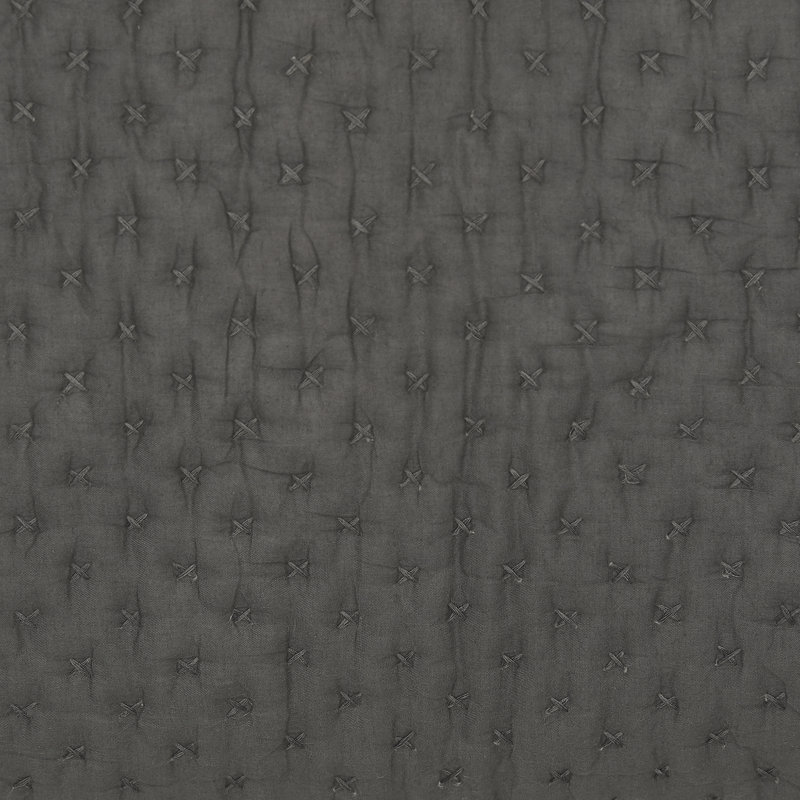 Couvre-lit / couvre-lit réversible en coton standard Paredes Bloomsdale, Couvre-lit très grand, gris