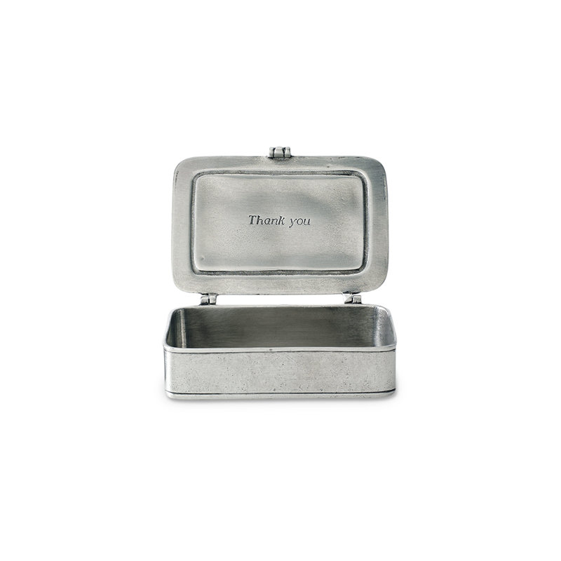 "Grazie" Decorative Box, 1.2" H x 4.5" W x 3.1" D